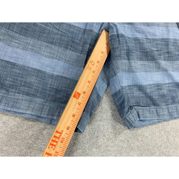 Banana Republic 100% Cotton Flat Front Shorts (Men's 32) Blue - Picture 9 of 12